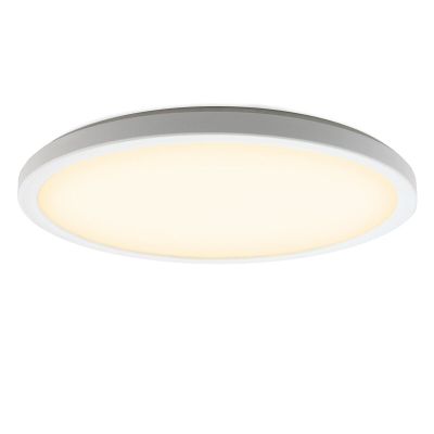 Lampe plafond blanche en plastique, Shona, 22W, 3000K LED, gradable en 3 étapes