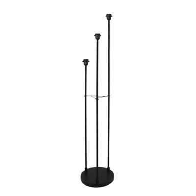Lampadaire sans abat-jour noir en aluminium, Rika