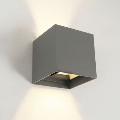 Applique up and down grise moderne, Dion, 6W, 3000K LED, IP65