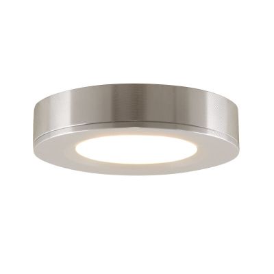 Lampe ronde sous placard de cuisine, argent
