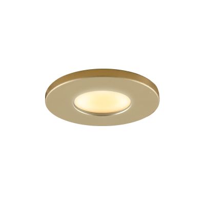 Spot encastré veranda de coleur laiton Dico, IP65, gradable