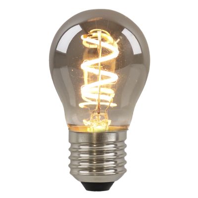 Olucia ampoule filament E27 gradable Tuelo, gris, P45, 4W, 2200K