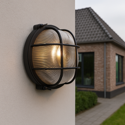 Luminaire extérieur noir industriel, Juanita, IP44