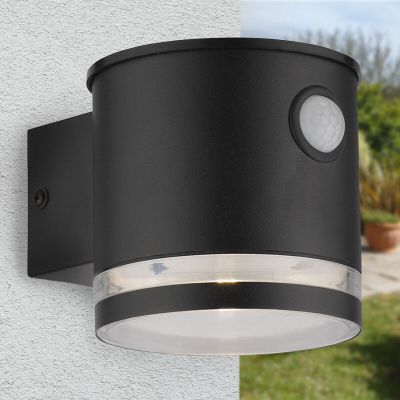 Applique solaire extérieur noire moderne, Tommy, 1W, 2700K LED, IP54