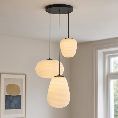Suspension blanche moderne, Davide