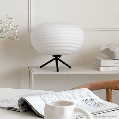 Lampe de table blanche moderne, Davide, avec interrupteur