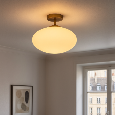 Plafonnier blanc design, Kimi