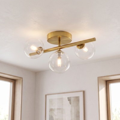Plafonnier transparent design, Remo
