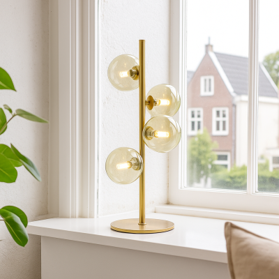Lampe de table verte design, Remo, avec interrupteur