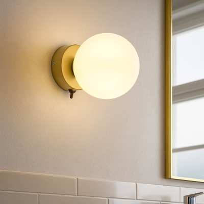 Applique salle de bain dorée moderne, Amer, IP44