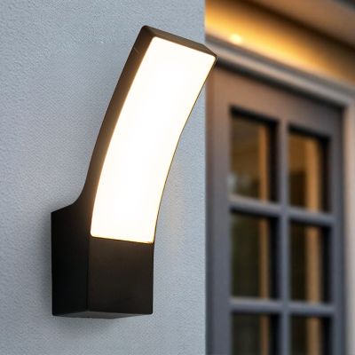Luminaire extérieur noir moderne, Manel, 12W, 3000K LED, IP44