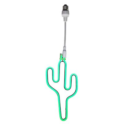 Ampoule guirlande guinguette verte en plastique, Cactus, IP44