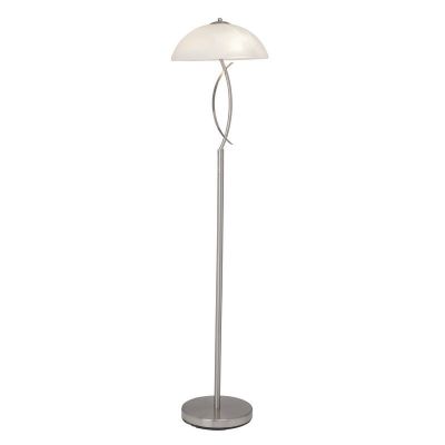 Lampadaire chromé en verre, Ishara, avec interrupteur