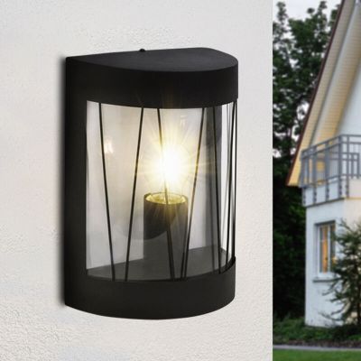 Luminaire extérieur noir industriel, Jaynah, IP44