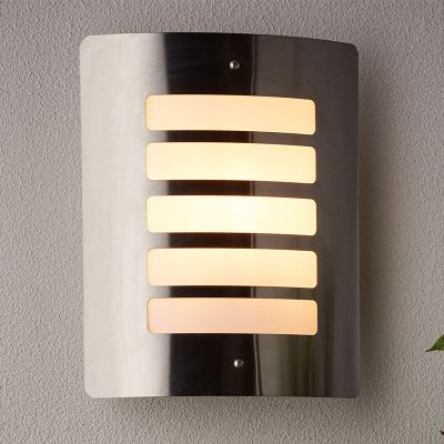 Luminaire extérieur chromé en métal, Alea, IP44