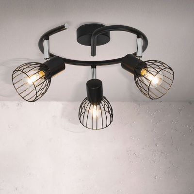 Spot plafond noir industriel, Adama