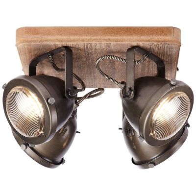 Plafonnier en bois marron, Elena