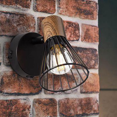 Applique murale marronne moderne, Floor, avec interrupteur