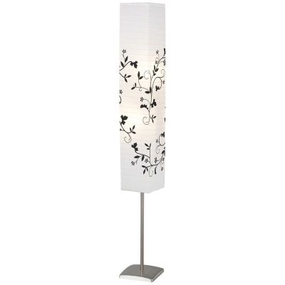 Lampadaire en papier blanc, Octavio, avec interrupteur
