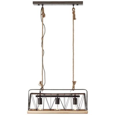 Suspension en bois argentée, Iris