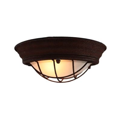 Lampe plafond couleur rouille industrielle, Aoife