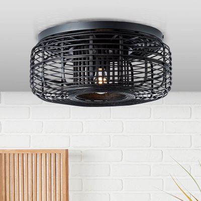 Lampe plafond en bois noire, Deacon