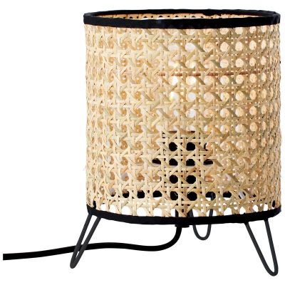 Lampe de table marronne rustique, Emmelie