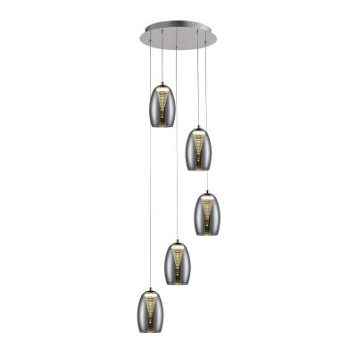 Suspension table à manger chromée moderne, Aliyah, 5W, 3000K LED