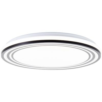 Plafonnier noir moderne, Merlijn, 36W, white switch LED, avec télécommande