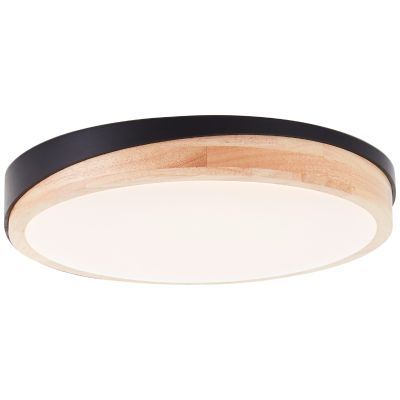 Plafonnier noir moderne, Marloes, 24W, 3000K LED, gradable en 3 étapes