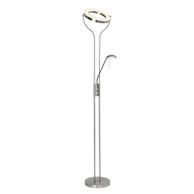 Lampadaire liseuse chromé design, Izabela, 18W, 3000K LED, avec interrupteur