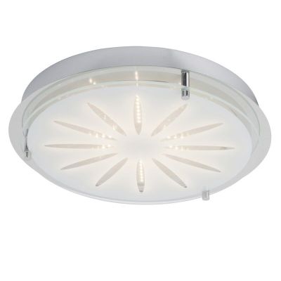Applique murale chromée en verre, Danae, 15W, 3000K LED