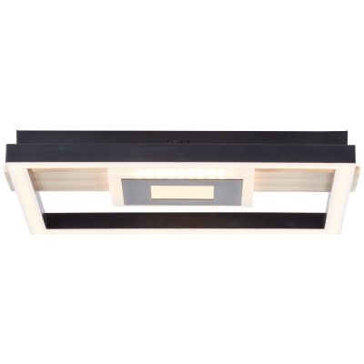 Plafonnier noir design, Zakiya, 24W, 3000K LED