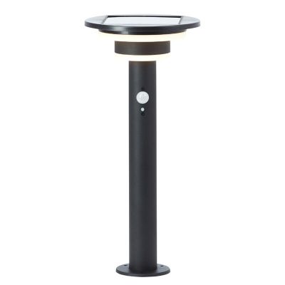 Lampadaire extérieur solaire noir moderne, Lonneke, 3W, 3000K LED, IP44