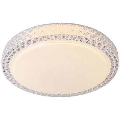 Lampe plafond blanche design, Baki, 60W, couleur réglable LED, avec télécommande