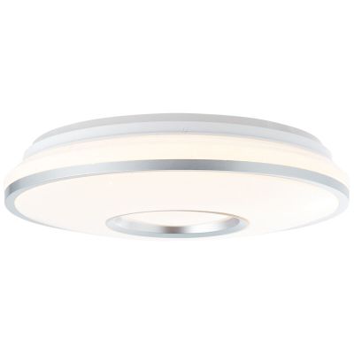 Lampe plafond blanche moderne, Guled, 24W, couleur réglable LED, avec télécommande