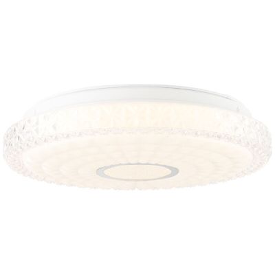 Lampe plafond chromée design, Jenine, 12W, 3000K LED