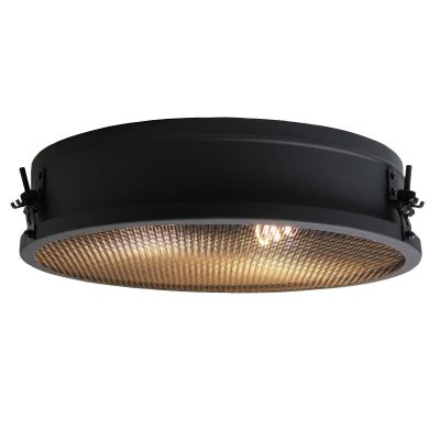 Lampe plafond noire industrielle, Gael