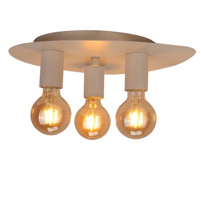 Spot plafond crème en métal, Leilani