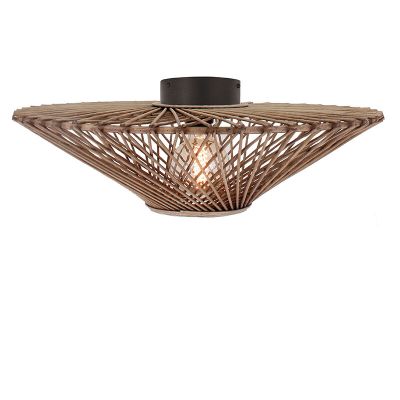 Lampe plafond en rotin marronne, Akif