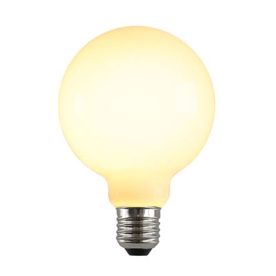 Dimmable E27 ampoule LED, G95, 5w, verre blanc, 2700k