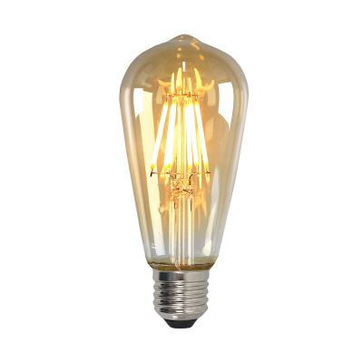 Dimmable E27 Edison ampoule LED, ST58, 5w, ambre verre, 2200K