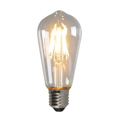 Dimmable E27 Edison ampoule LED, ST58, 5w, verre transparent, 2700k