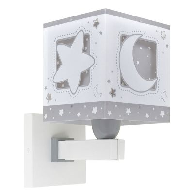 Applique murale pour enfants en plastique grise, Moonlight