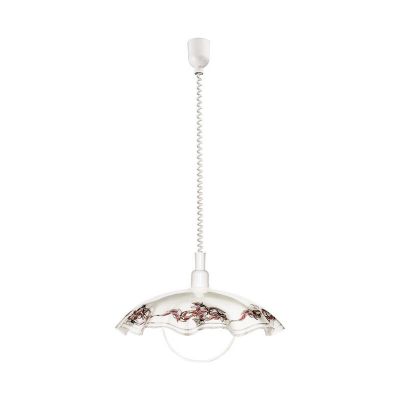 Suspension blanche en verre, Kaj