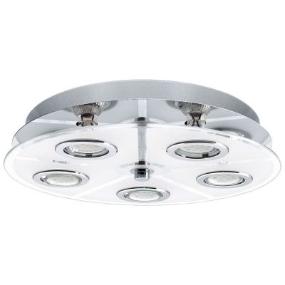 Lampe plafond chromée en verre, Lusie