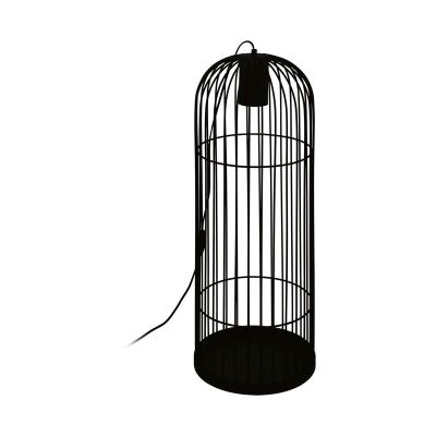 Lampadaire noir en acier, Dunia, avec interrupteur