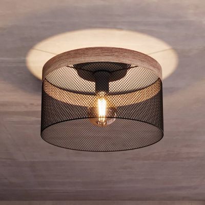 Plafonnier noir en bois, Ilkay