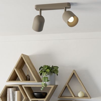 Spot plafond marron en acier, Tjitte