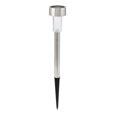 Spot à piquer extérieur argenté en acier inoxydable, Zora, 0,5W, 3000K LED, IP44, avec interrupteur